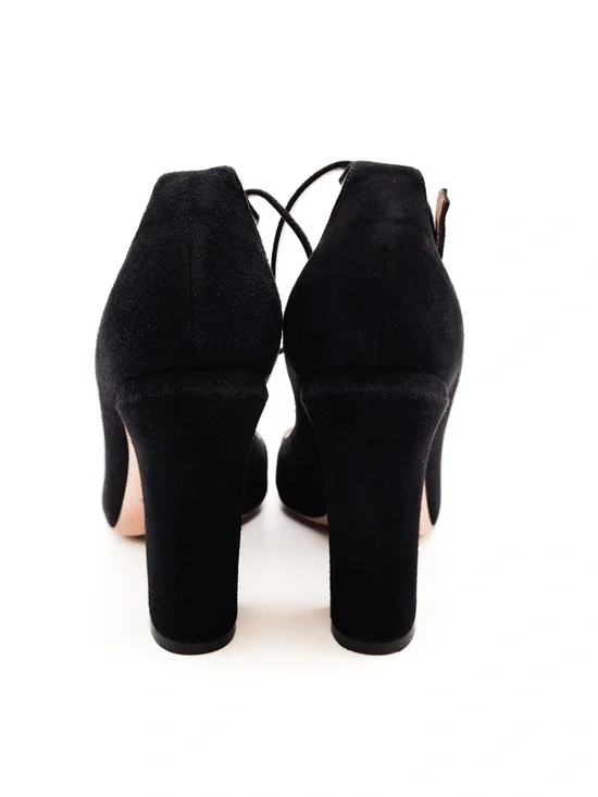 Valentino Garavani Black Suede Ankle Strap Pumps EU 37 - Picture 6 of 9